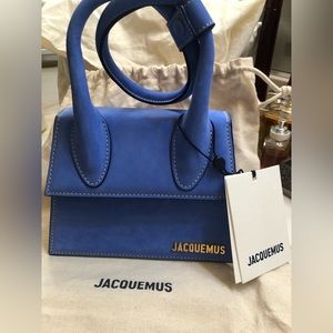 Jacquemus Chiquito Noeud, Royal Blue suede